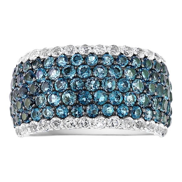 EFFY® Blue & White Topaz
Statement Ring (3-1/2 ct. t.w.) in
Sterling Silver - Picture 3 of 10